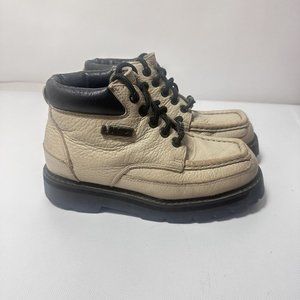 Lugz Boots Mens 6.5 Tan Chukka Leather NY Lug Co Work Casual Chunky Y2K Vintage